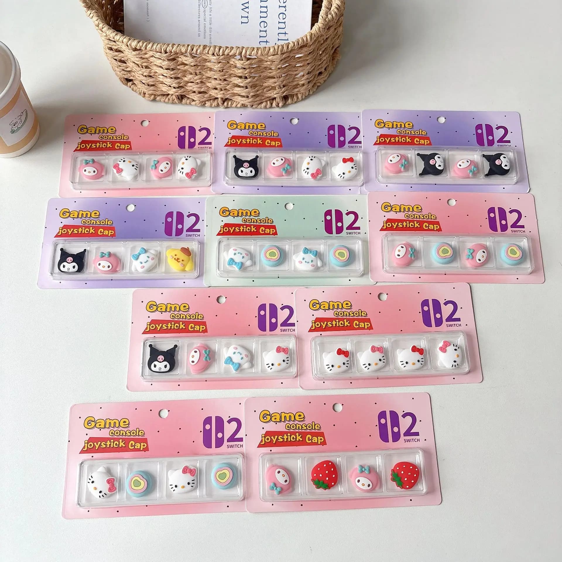 Suitable for Swtch 2 Silicone Joystick Cover - Cartoon NS2 Joystick Cap Protective Sleeve Handle Joystick Protective Cap