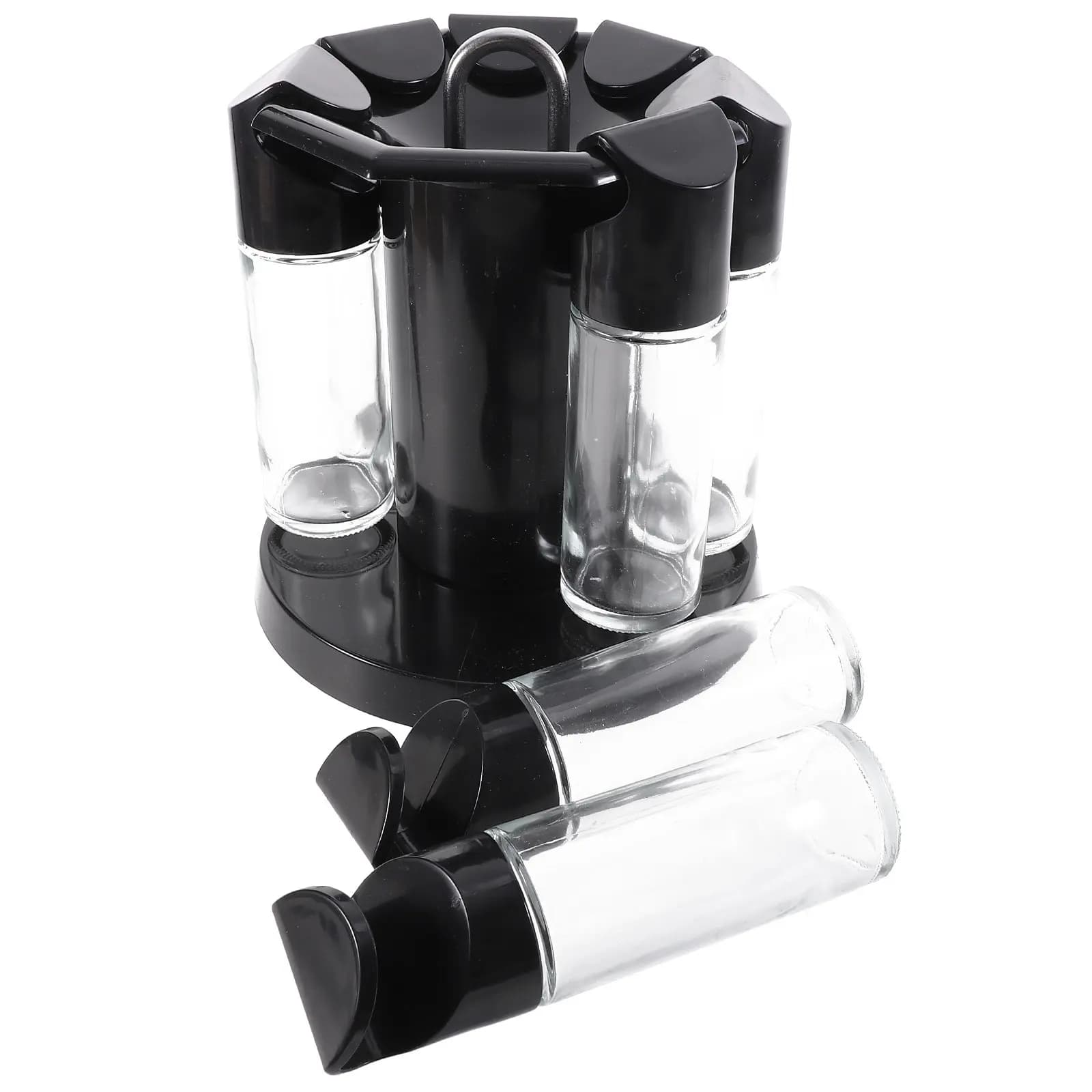 Set di 9 Contenitori per Spezie da Cucina Girevoli a 360 Gradi, Leggeri e Facili da Pulire