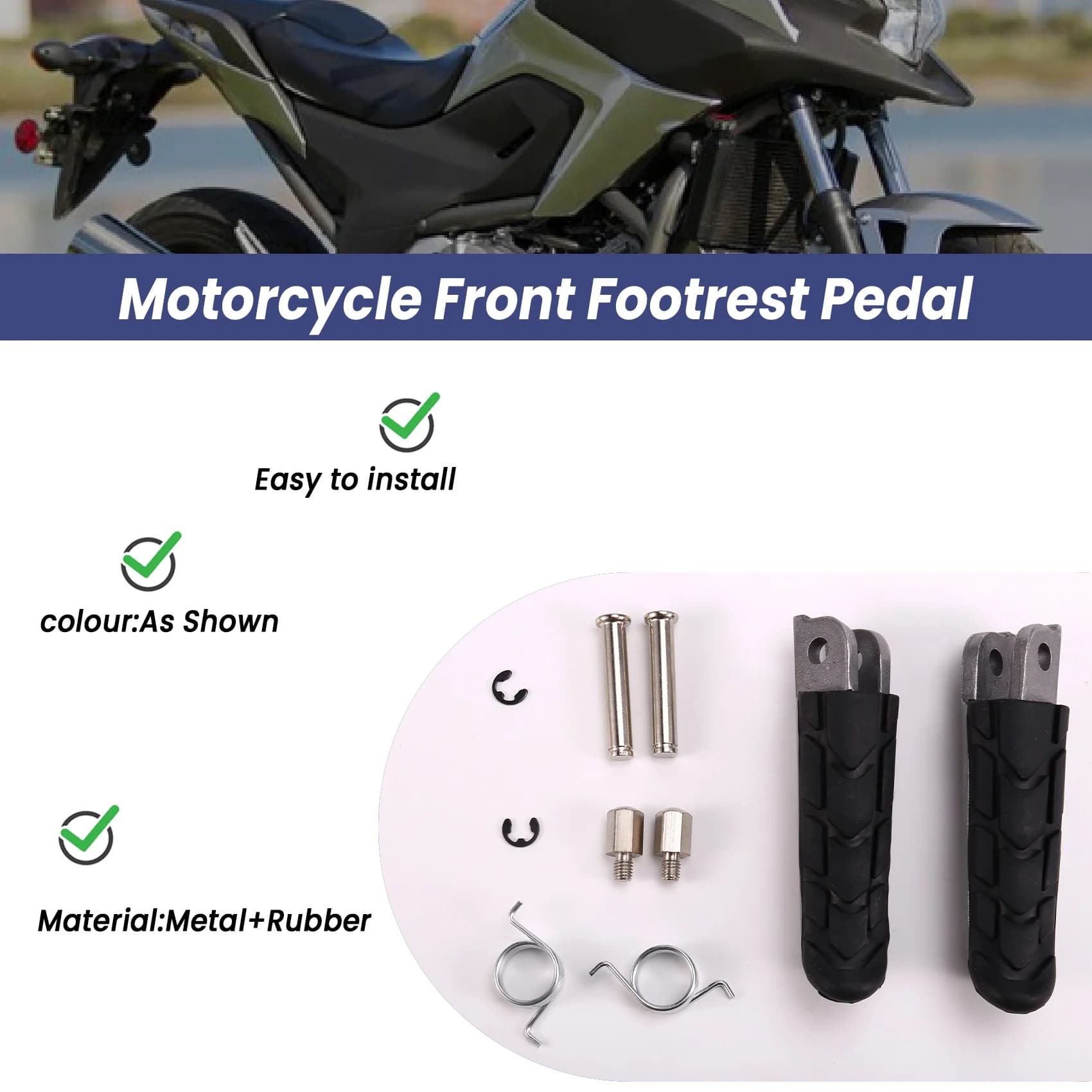 AT92-Moto Anteriore Poggiapiedi Pedale Pedane Pedane Pedali Per Honda CB250 CBR600F CB600F HORNET 600 NC700