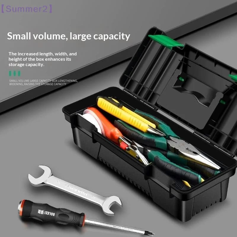 【Xia2】10 Inch Large Capacity Tool Box Plastic Storage Case Portable Handheld Tool Organizer For Carpentry Electrical Repair Tool