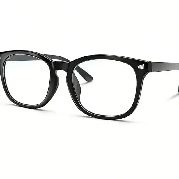 Anti-Blue Light Glasses - Classic Square Frame in Black & Clear, Lightweight & Comfortable, Eye Protection for Screen Time, Perfect for Work, Gaming & Daily Wear