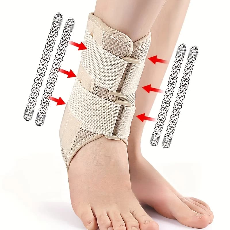 1 pezzo di compressione regolabile per caviglia, tutore elastico per caviglia, protezione per il piede, supporto anti-distance, cinturino protettivo per tallone