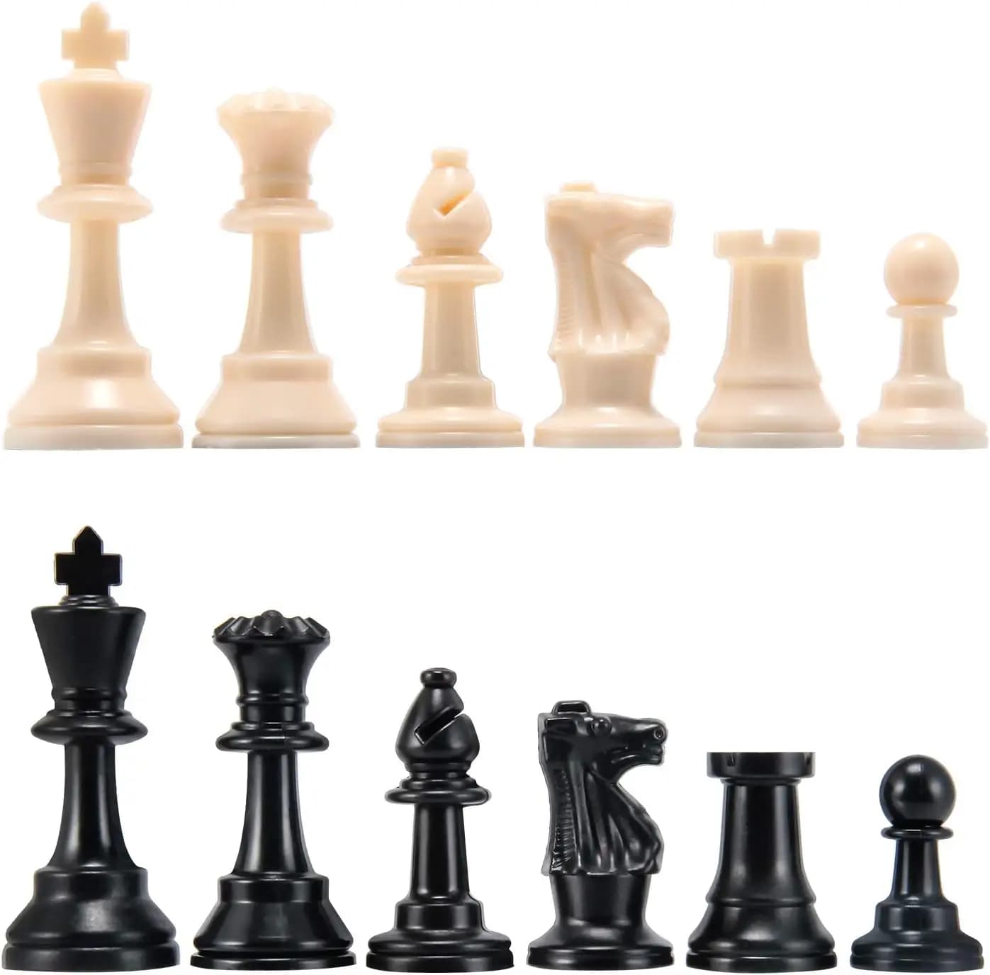 Set di Pezzi degli Scacchi con Re Alto 3,75 Pollici, Basi in Feltro, per Giochi da Tavolo