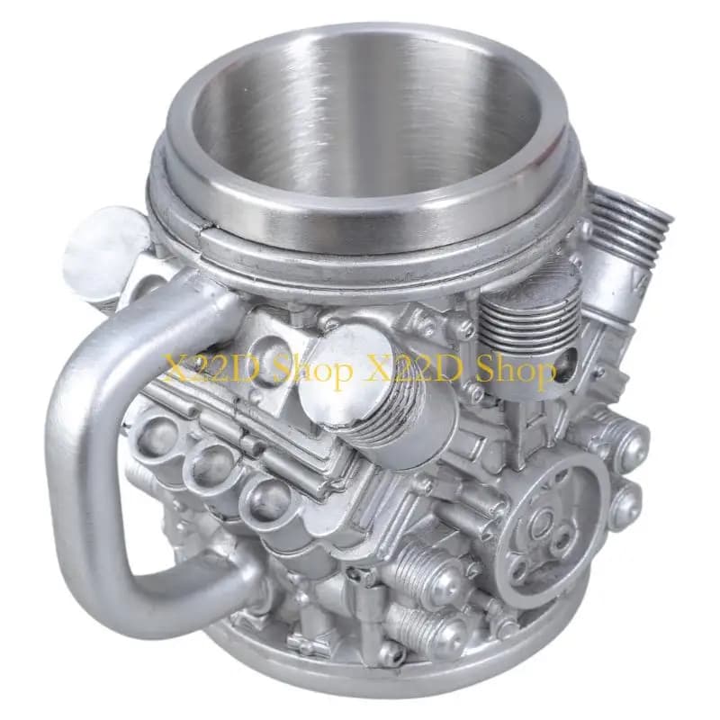 Contenitore per acqua per tazza birra con strato interno in acciaio inossidabile X22D con motore automobilistico