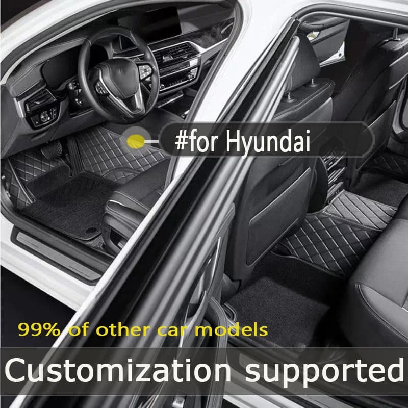 Tappetini per auto automobilistici personalizzati per Hyundai I30 ix 25 ix35 2009 2010 2011 2012 Tappetini per auto in pelle di lusso per auto Copertura completa
