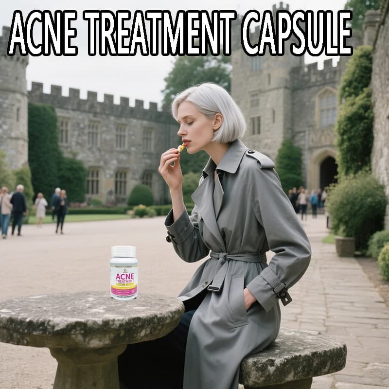 1 bottle of natural vitamin capsules for acne treatment to promote skin metabolism and supplement healthy vitamin nutrition