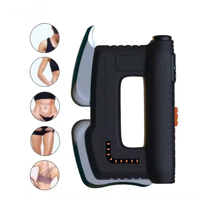 Fascia Gun Gua Sha Scraping Myofascial Massage Machine EMS Red Light Therapy Heated Muscle Scraper with Heating Back Massager