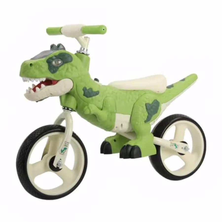 3-7 Years Dinosaur Theme Pedal Bicycle with Carbon Steel Frame, Adjustable Handlebar, Musical Effects and Luminous