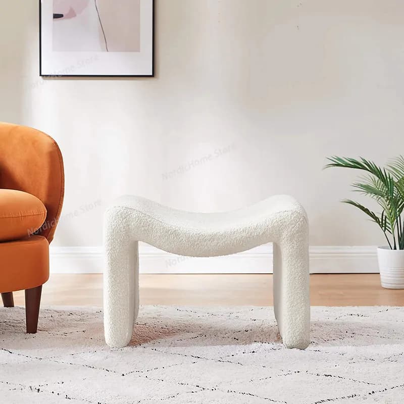 Poggiapiedi Lazy Entryway, Sgabello Moderno Unico per Pedicure, Sgabello Nordic per Bambini, Sgabello da Gaming, Sgabello da Toeletta, Taburet, Arredamento per la Casa