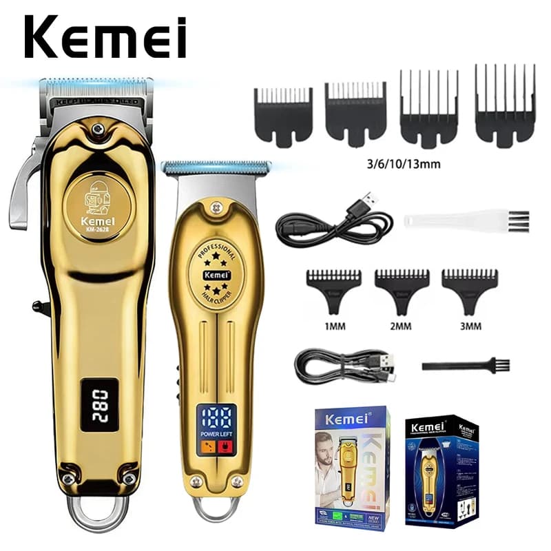 Kemei USB Charing Hair Clippers Professional Trimmers Rechargeable Electric Shaver Beard Trimmer For Men KM-2628 KM-678 Kit