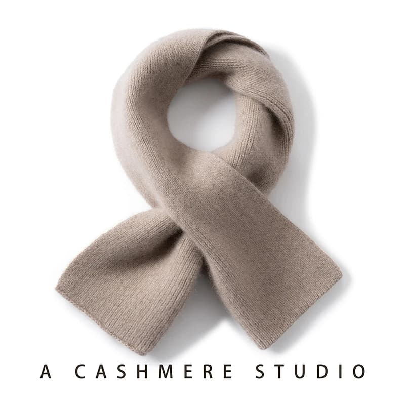 Sciarpa in Cashmere 100% Lavorato a Maglia 2026 con Perforazioni Incrociate da Donna, Morbida, Tinta Unita, Elegante Scaldacollo Invernale alla Moda