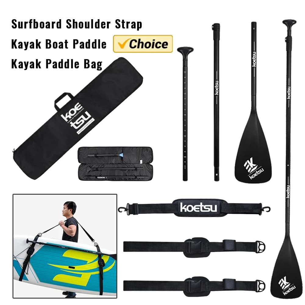 Pagaia per barca da kayak in 3 pezzi, lunghezza regolabile, stand up paddle, pagaia da surf SUP in lega di alluminio per kayak in canoa