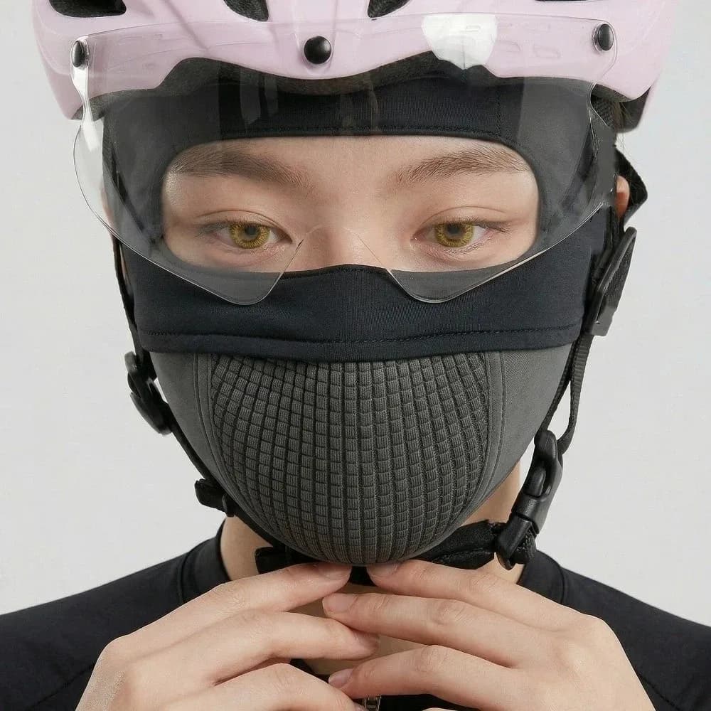 Exercise Durable UV Face Mask Portable 3D Design Ice Silk Face Cover Polyester Dustproof Breathable Face Mask Cycling