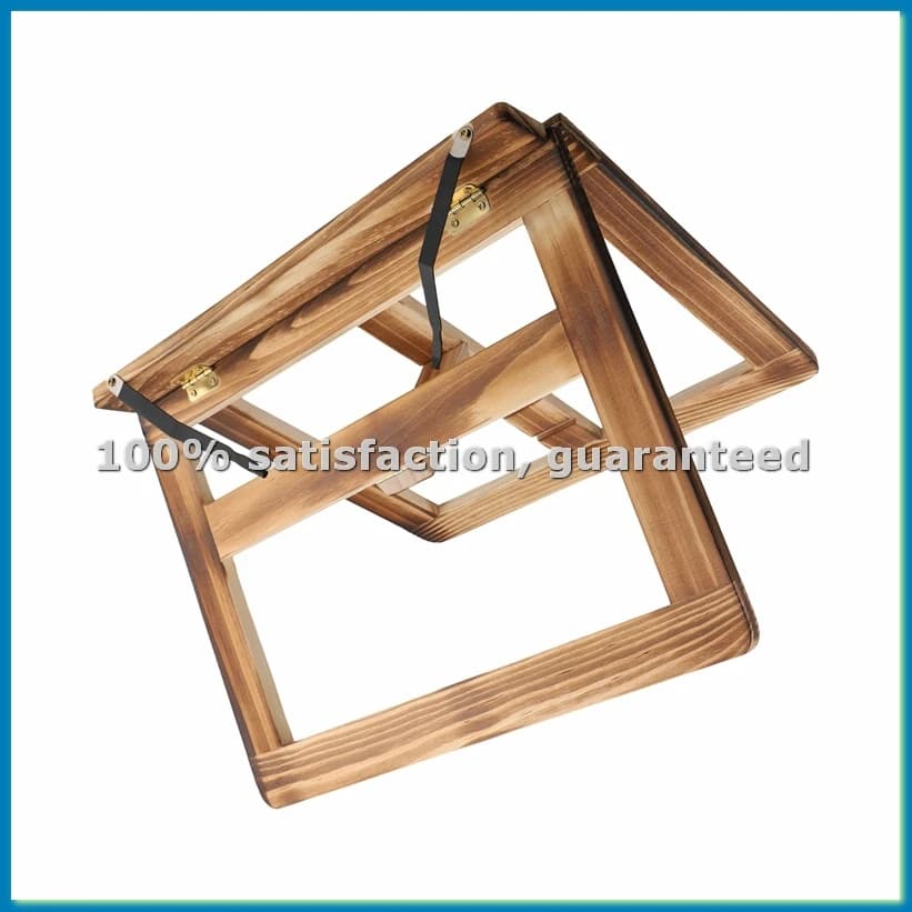 Supporto Pieghevole per Libri di Ricette, Scaffale in Legno per Lettura, Supporto per Tablet PC - ABVK