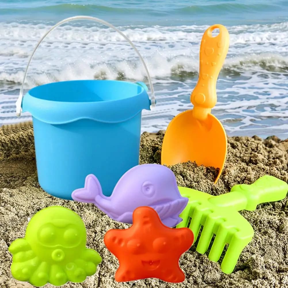 Children's Beach Toy Set Baby Playing In Water And Beach Sand Shovel Beach Bucket Sand Digging Tool Toy