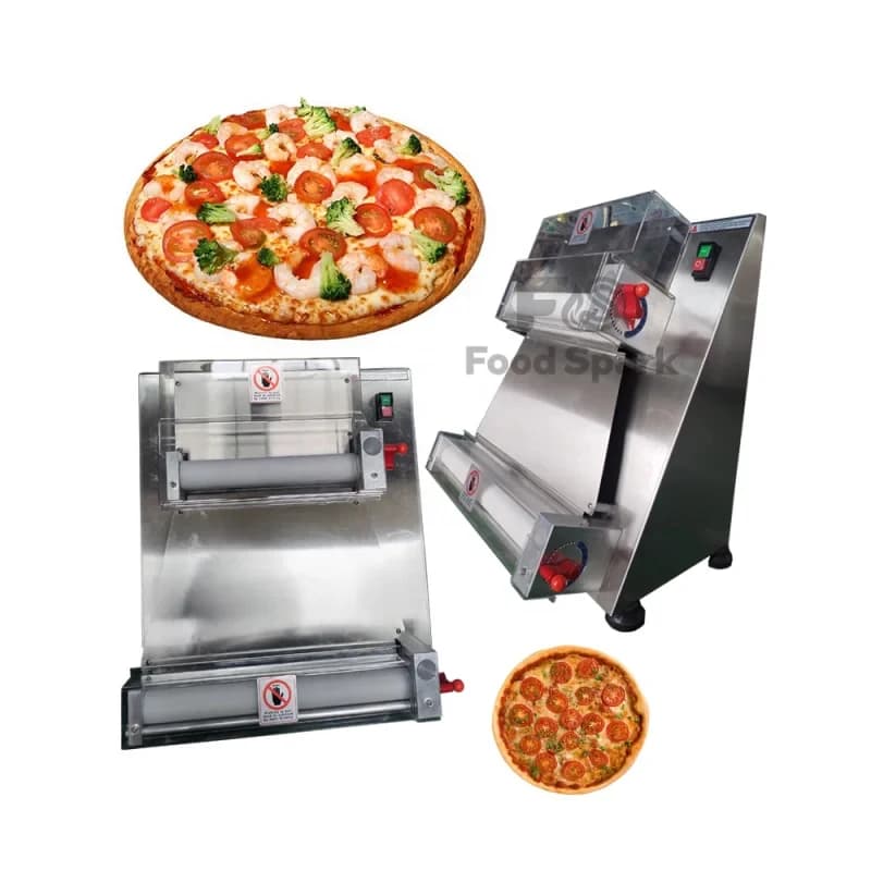 Macchina per Pasta Automatica in Acciaio Inox, Mini Sfogliatrice Portatile per Pizza e Croissant, per Uso Domestico e Panetteria