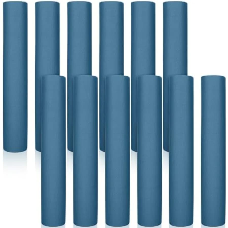 Set di 12 Tappetini Yoga, Spessore 4mm, Extra Lunghi, Antiscivolo, Resistenti agli Strappi, per Fitness, Stretching, Uso Domestico