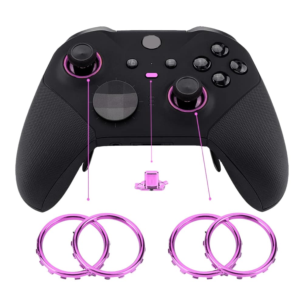 Anelli di accento Accessori Parti di ricambio Anelli di accento opachi con cacciavite cromato opaco per controller Xbox One Elite