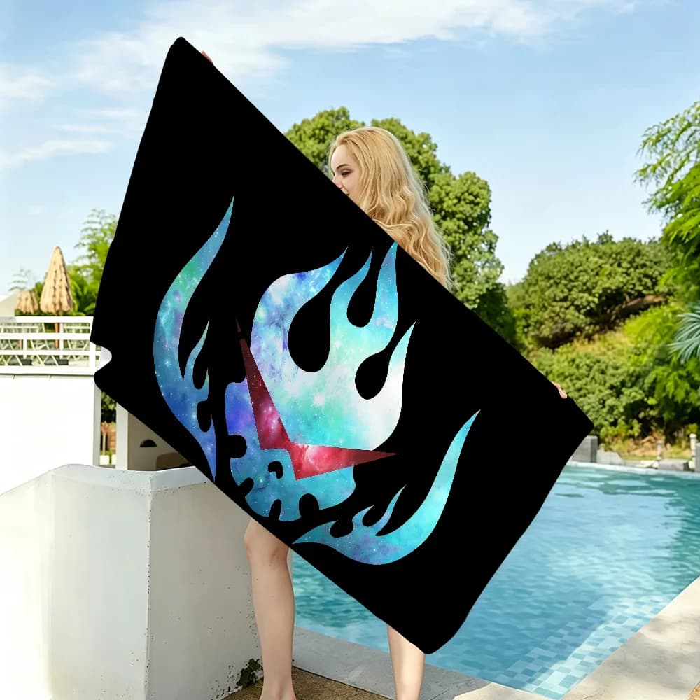 Asciugamano da spiaggia Anime G-Gurren L-Lagann, leggero e portatile, per yoga, palestra, nuoto, doccia, viaggi, accessori sportivi, resistente alla sabbia