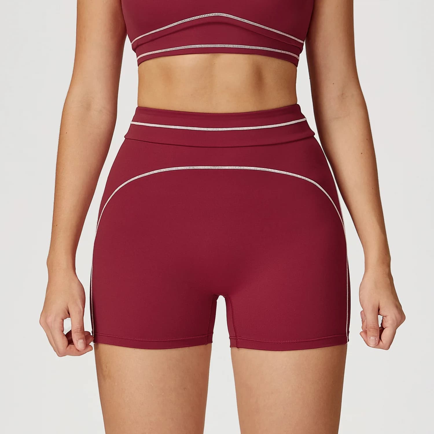 Running sports shorts Gym leggings for lifting buttocks Women's slim fit workout shorts Cycling yoga shorts high waist Patchwork
