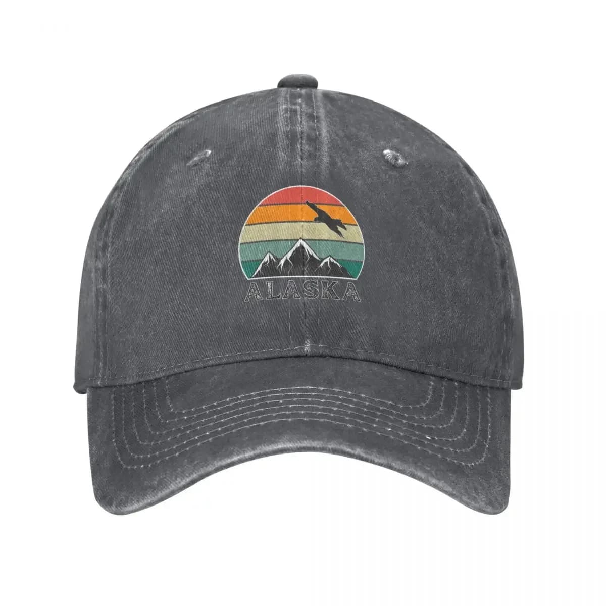 Retro Vintage Sunset Alaska Baseball Cap New In Hat Snapback Cap Hat Beach Big Size Hat Men's Luxury Women's