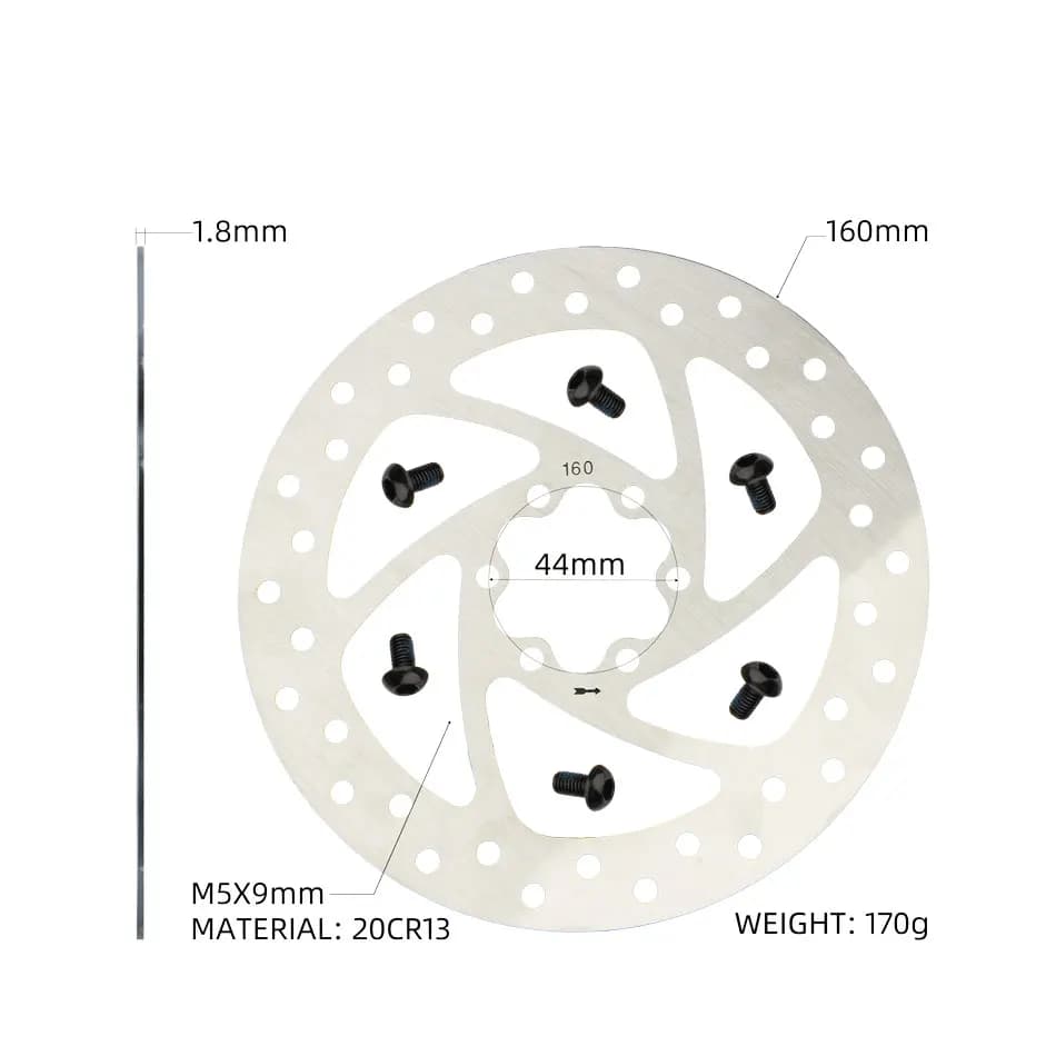 Nuovo disco freno idraulico da 6 pollici 160 Scooter elettrico Rotore in acciaio Zoom Accessori per MTB Bike Mountain Road Bike Cycling Pad