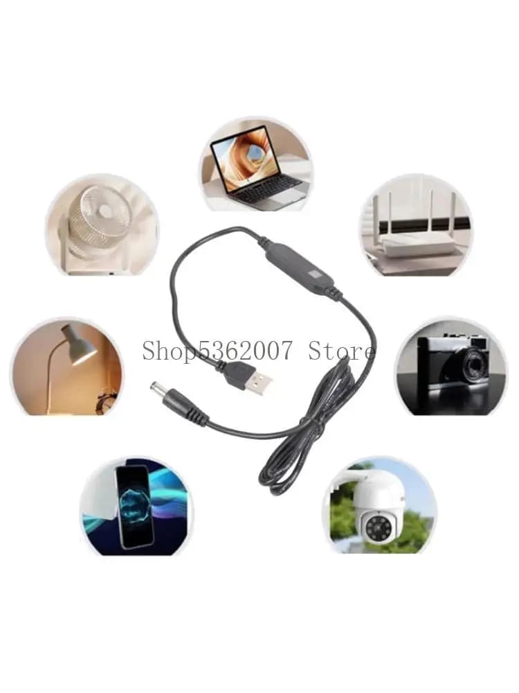 Cavo convertitore da 5V a 12V USB maschio a DC5.5X2.5mm Uscita 12V1A per altoparlante fotocamera 40JB