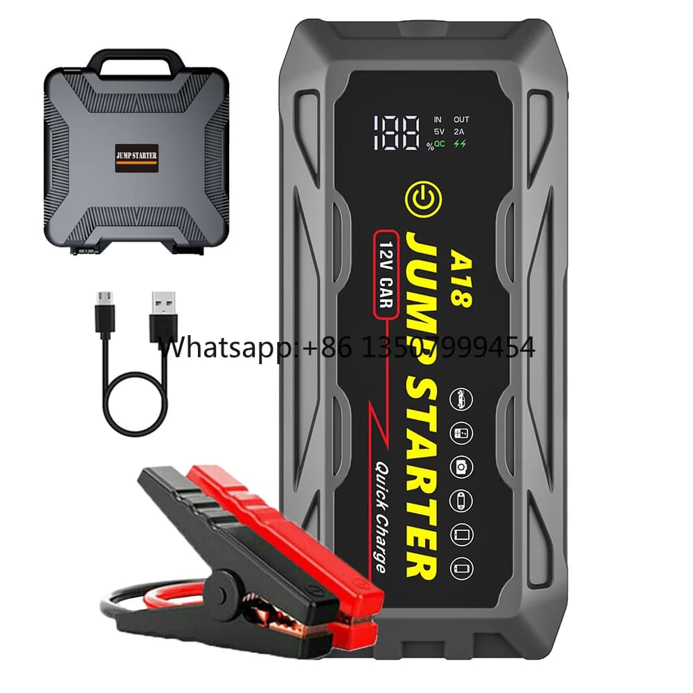 Multi-Function 6000A Car Jump Starter 12V Auto Booster 20000mAh Lithium Polymer Battery PD66W QC3.0 Portable for Cars Trucks