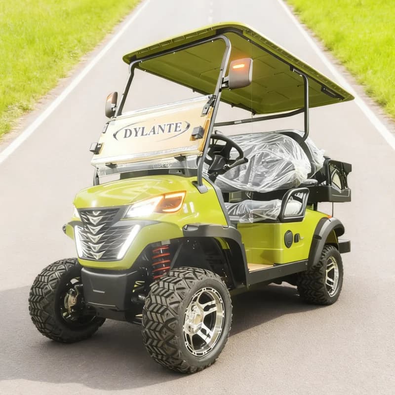 Nuovo carrello da golf elettrico con batteria al piombo/al litio all'ingrosso lanciato Buggy da 2 + 2 posti con pannello solare