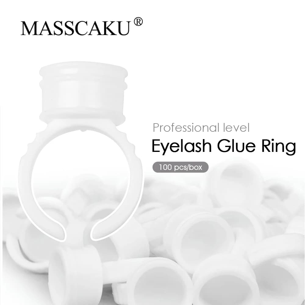 MASSCAKU Lashes Glue Ring maquillaje anelli per tazze in Silicone di dimensioni flessibili borsa ausiliaria per innesto facile forniture per l'estensione delle ciglia
