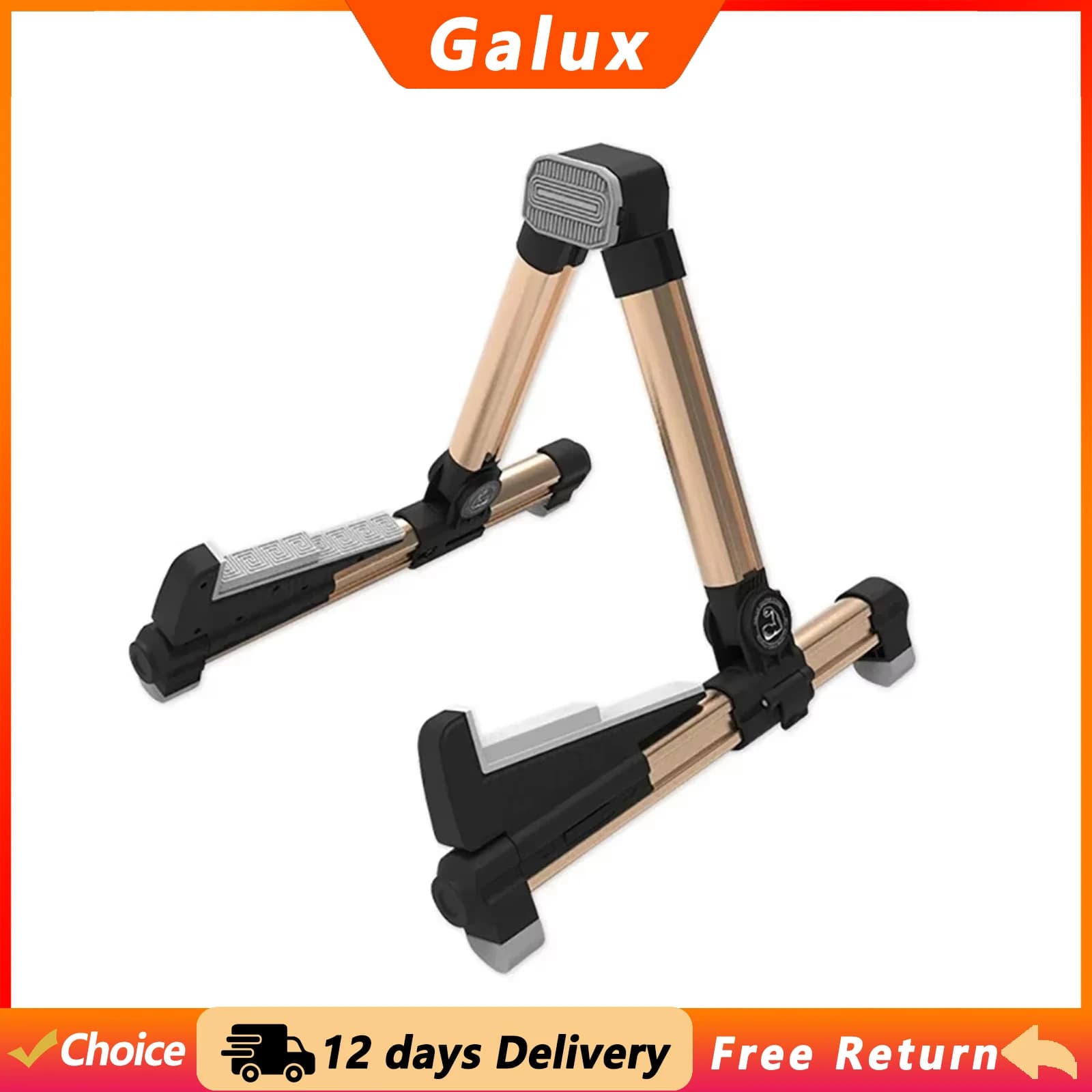 GALUX GS-200 Guitar Stand Foldable A-Frame Musical Instrument Universal Stand for Acoustic Electric Guitar Violin Ukulele Parts