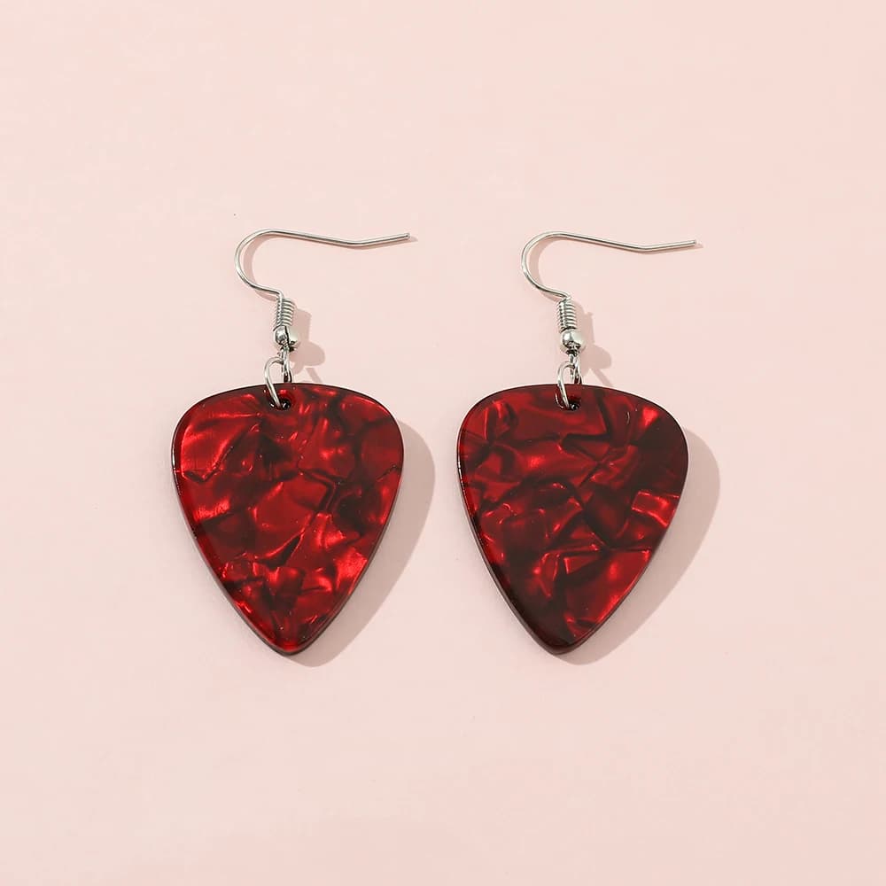 Fashion Minimalist Guitar Pick Earrings - Creative Ear Pendant Jewelry for Men And Women Gift for Guitar Lovers