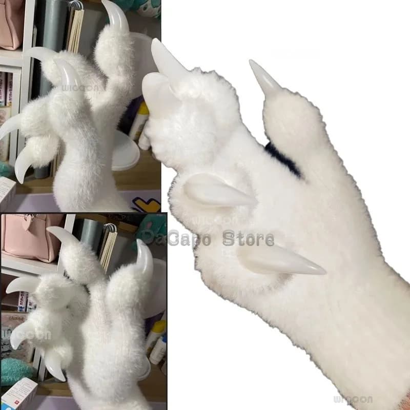 NewFursuit Zampe Kigurumi Furry Cosplay Animal Decor Gloves Cosplay Handwear Glove Wearable Kig Party Original Role Game Accessor