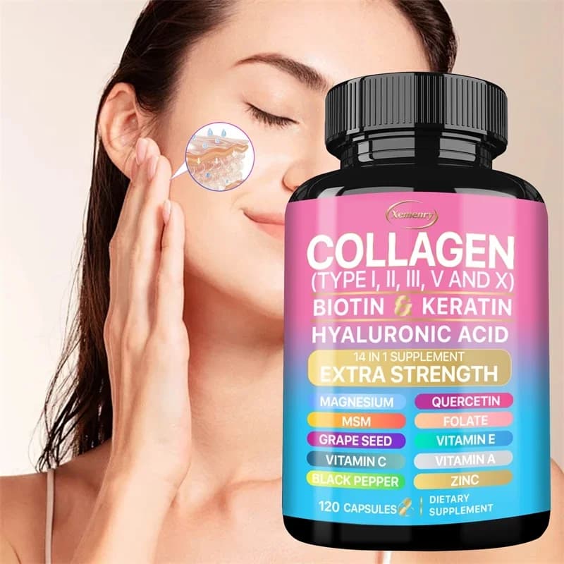 Collagen supplement: supports skin health, increases immunity and maintains overall wellness, anti-aging
