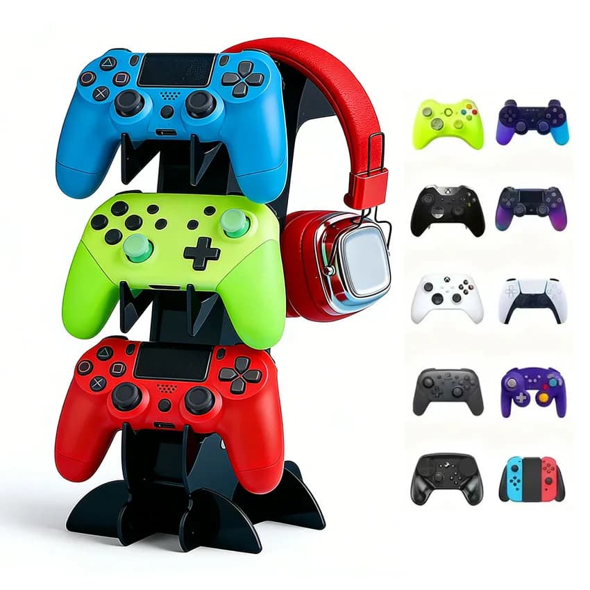 Universal 3-Layer Controller Holder and Headphone Holder Game Accessories for Ps5 Ps4 Storage Holder