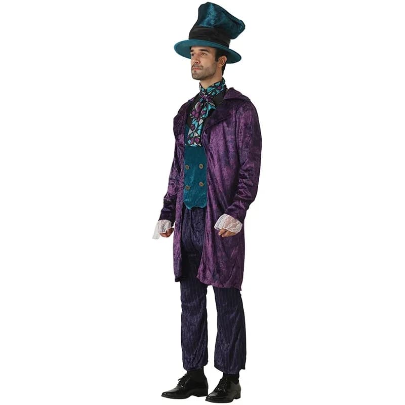 Snailify Costume da uomo Costume di Halloween per adulto Alice nel paese delle meraviglie Costume autentico da cappellaio matto Uomo Purim Cosplay