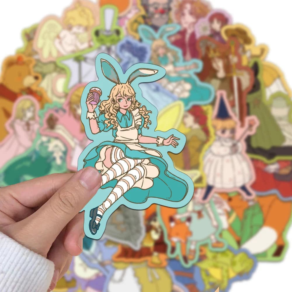 10/30pcs Creative Cute Fairy Tale Graffiti Stickers Cartoon Decals Notebook Phone Skateboard Guitar DIY Funny Decoration Sticker