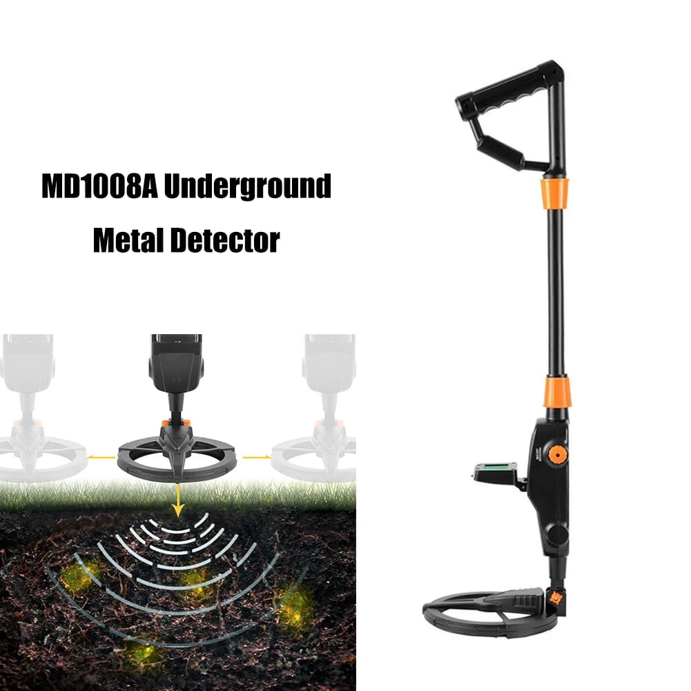 MD1008A DM3004A Metal Detector sotterraneo Allarme acustico regolabile portatile Scavatore d'oro Cercatore di ricerca d'argento impermeabile per bambino