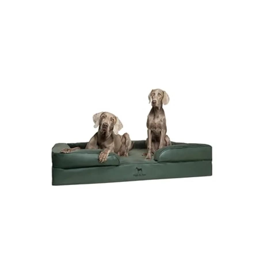 Cuccia Gigante per Cani XXL 55x45x11 Pollici, Ortopedica con Memory Foam a Guscio d'Uovo e Gel Rinfrescante, Rivestimento Interno Impermeabile Lavabile in Lavatrice