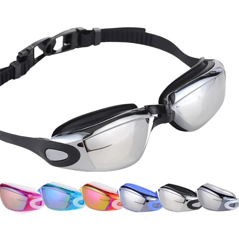 Swim glasses adult plating Men's swim glasses Women's professional water sports Swimming accessories Colorful anti-fog waterproof glasses