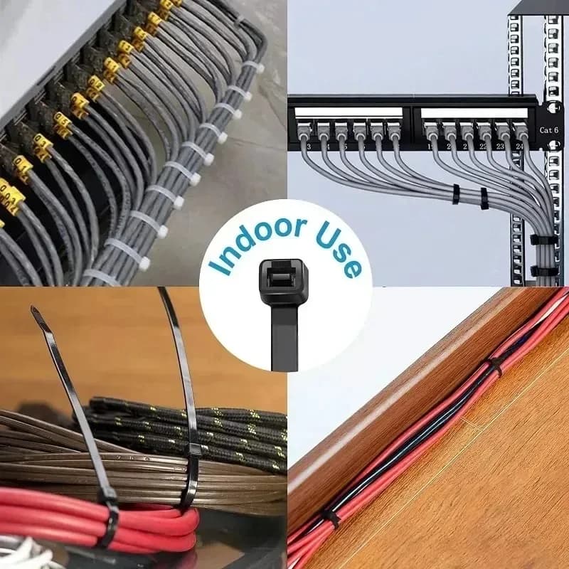 Velcro Self Locking Nylon Cable Ties Plastic Clamping Collar Tie Fastening Scratch Cable Organizer for Phone & Telecommunication