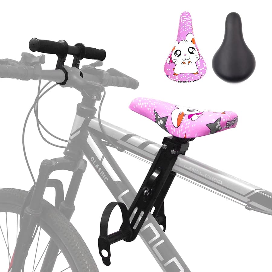 Sella per bicicletta MTB per bambini montata anteriore per bambini da 2 3 4 5 anni Sedile per mountain bike ultraleggero di sicurezza morbida per bambini con parti corrimano