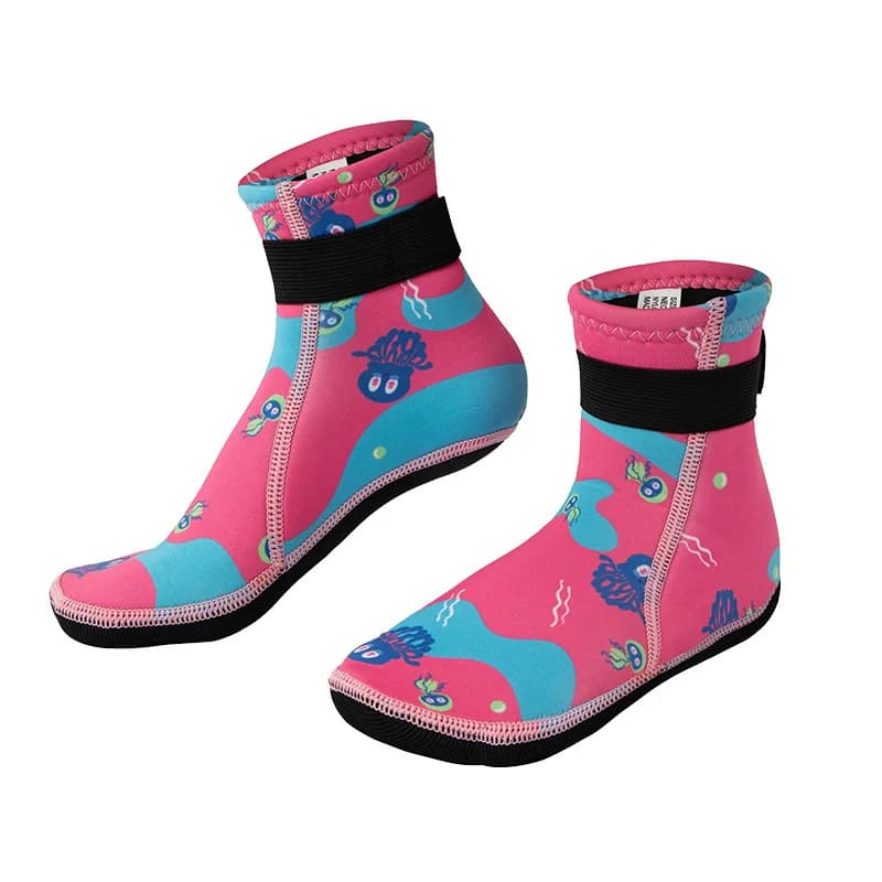 Calzini da nuoto in neoprene da 3 mm per bambini Scarpe morbide da spiaggia per bambini Calzini da sub antiscivolo per ragazzi e ragazze Surf Nuoto Pinna per tenere al caldo