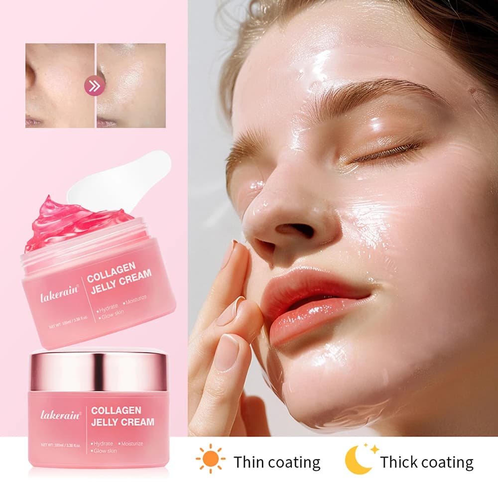 Crema Gel al Collagene Idratante, Idratazione Profonda, Lenitiva, Rassodante e Tonificante per la Pelle, Crema Viso per la Cura della Pelle