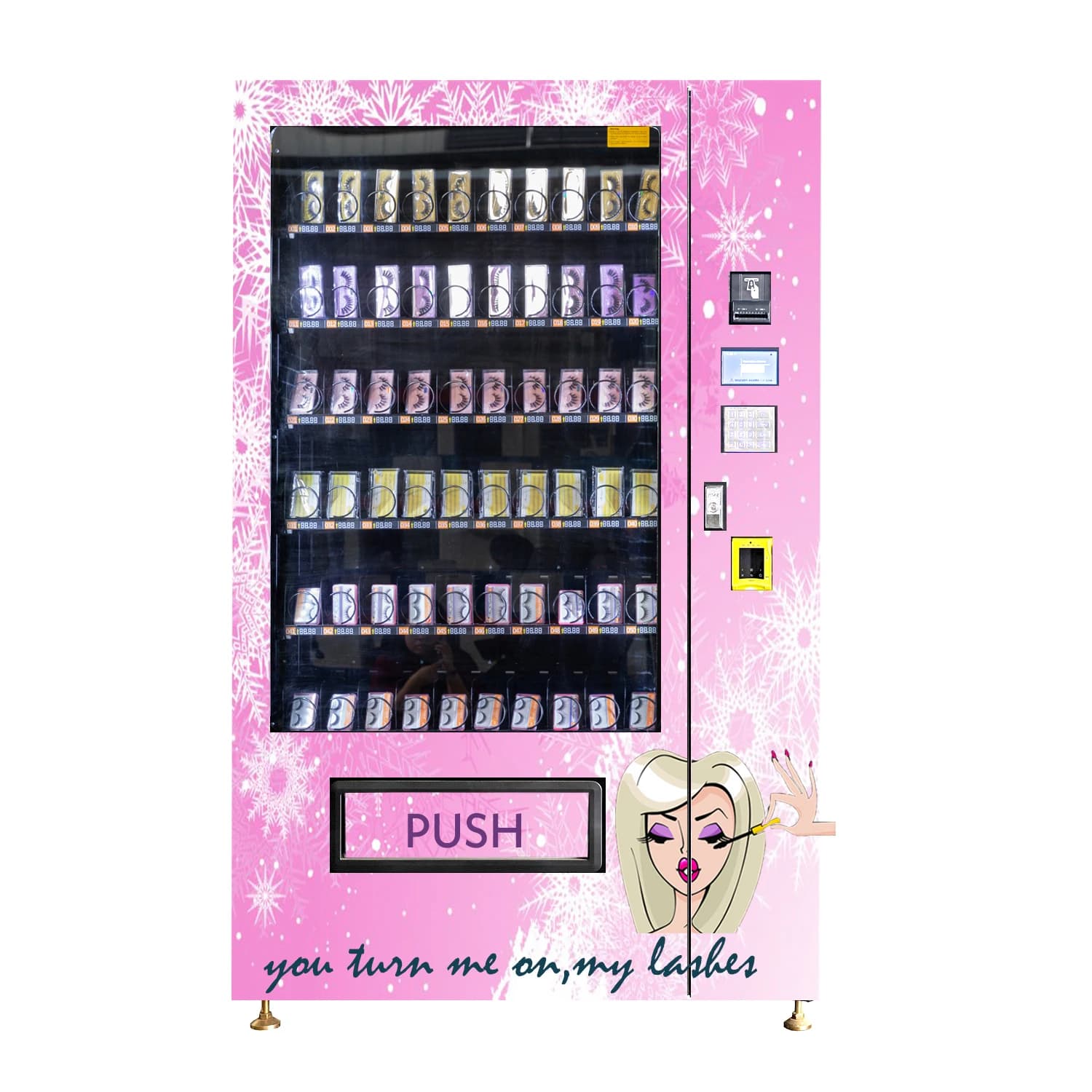 Automatic beauty dispenser for fake eyelashes for cosmetics