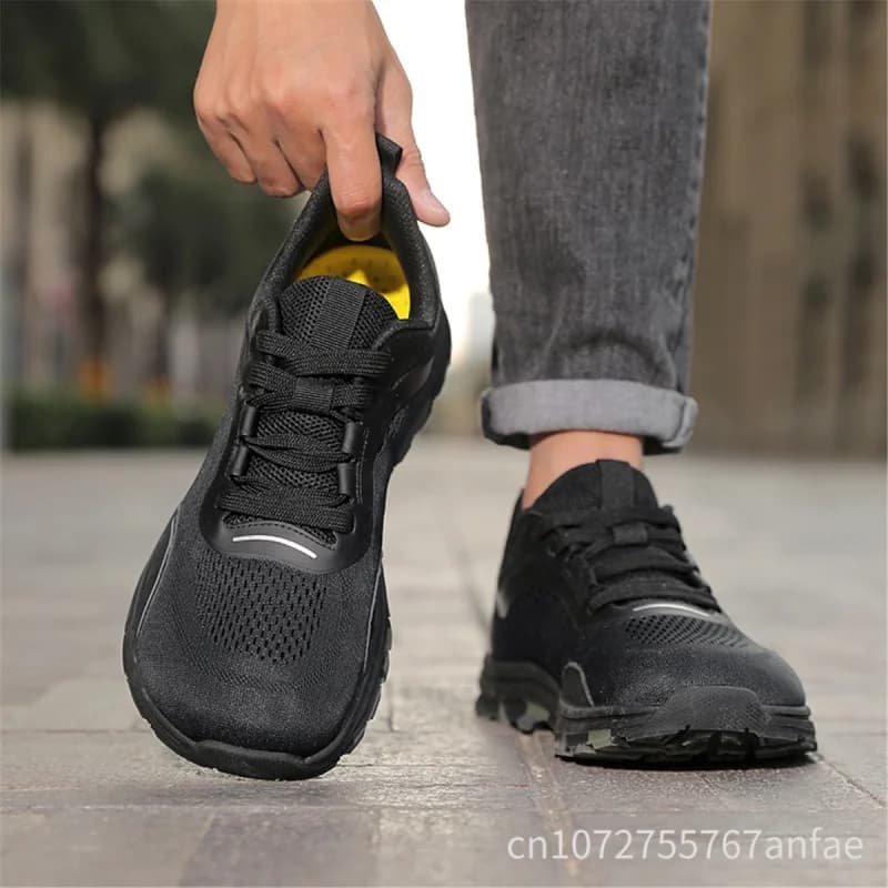 Scarpe Casual da Uomo con Punta Larga, Comode per Camminare all'Aperto, Scarpe da Corsa Traspiranti con Suola in EVA