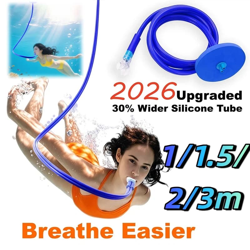 Tubo Respiratorio per Immersioni 1/1,5/2/3m, Attrezzatura per Nuoto e Immersioni per Adulti, Snorkel per Uomo e Donna