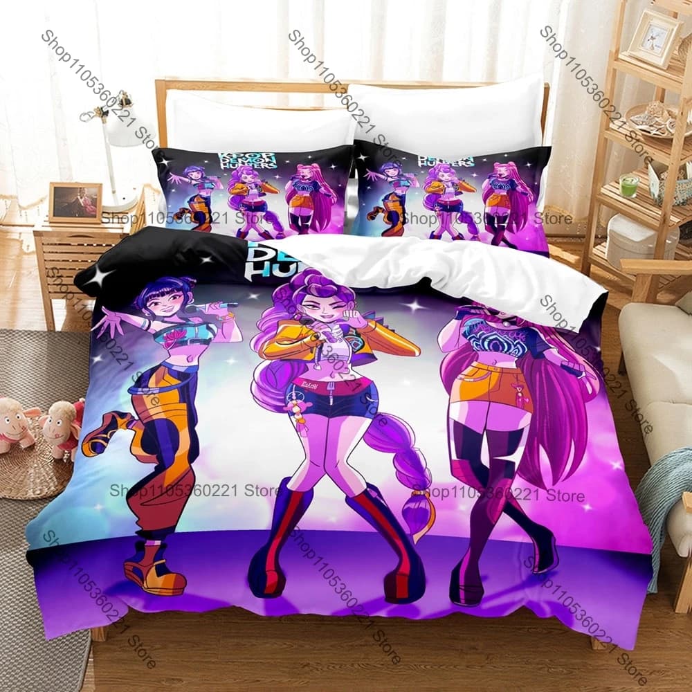 Vintage Retro Reggae Typography Version Girl Print 3 Piece Bedding Set Microfiber Duvet Cover + 2 Pillowcases Anime Lovers Gift