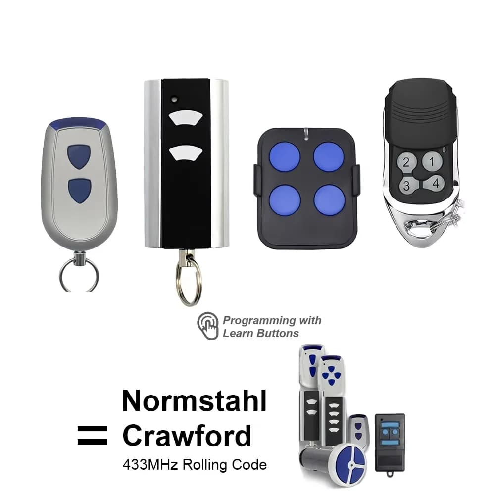 NORMSTAHL CRAWFORD Acciaio standard T433-4 RCU 433 2K 4K EA 433 2KS 4KS EA433 2KM Micro N002800 Telecomando per porta del garage