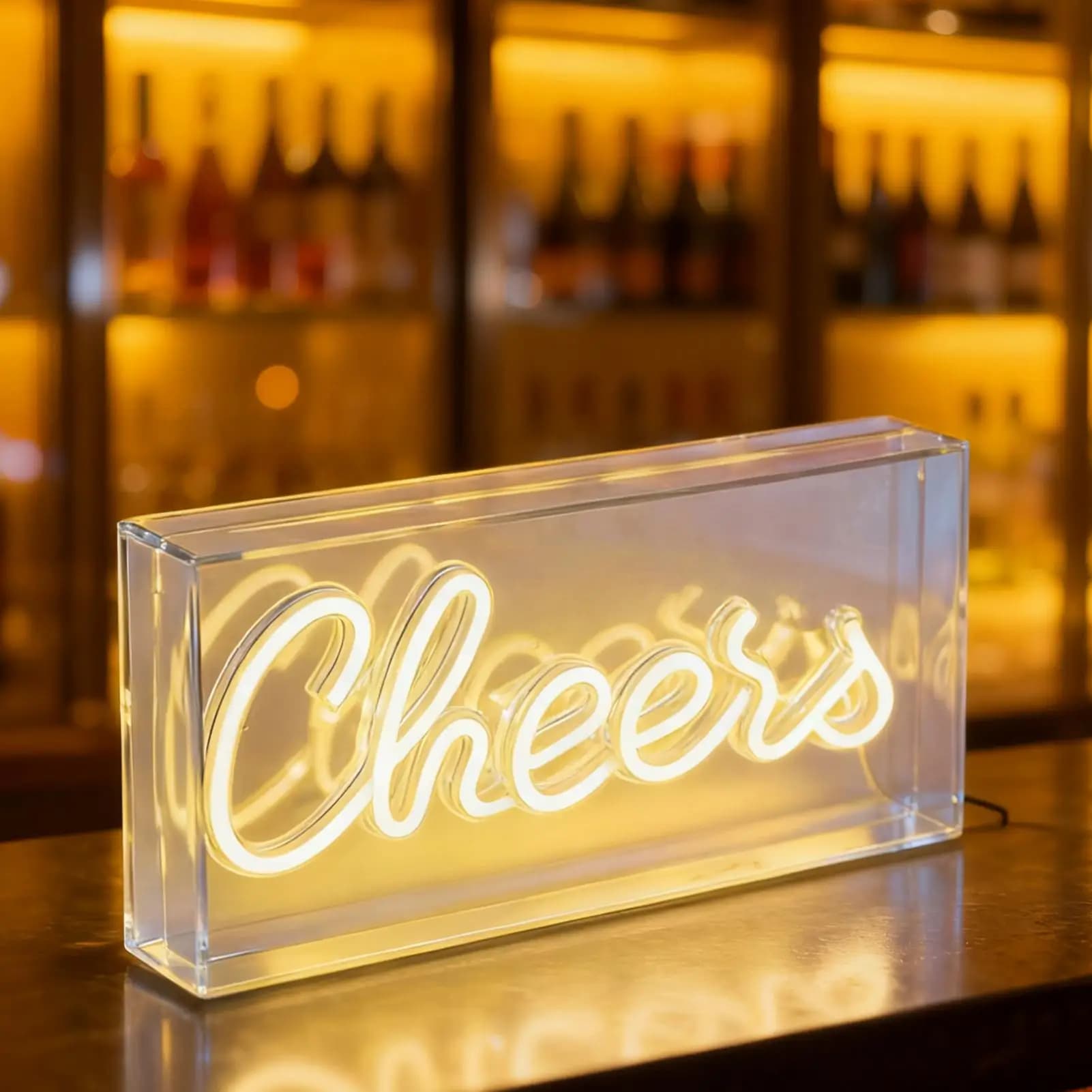 Bar Insegna al neon USB 3D Luce al neon Decor Desktop Illuminato Decor per la casa Camera Appartamento College Matrimonio Uomo Grotta Bere